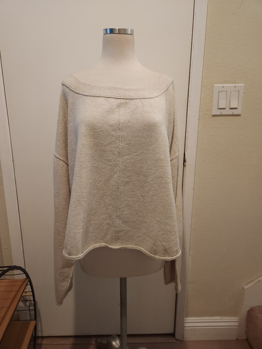 Soft Boatneck Women's Sweater in Cream
